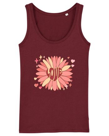 Love Hippie Flower Burgundy
