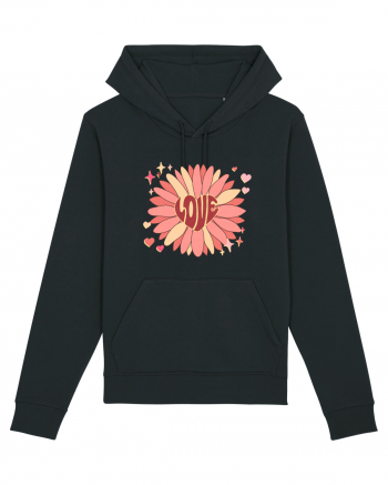 Love Hippie Flower Black