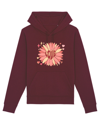 Love Hippie Flower Burgundy