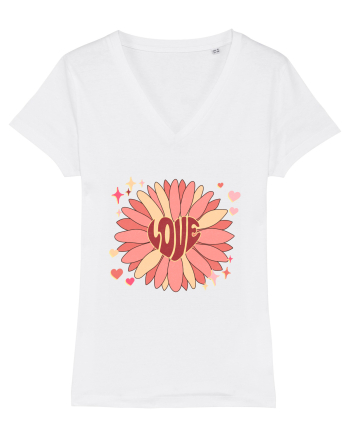Love Hippie Flower White