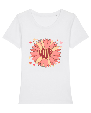 Love Hippie Flower White