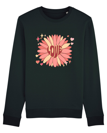 Love Hippie Flower Black