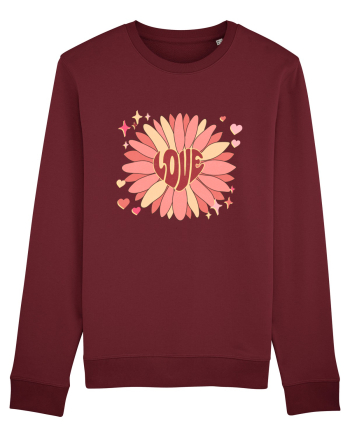 Love Hippie Flower Burgundy