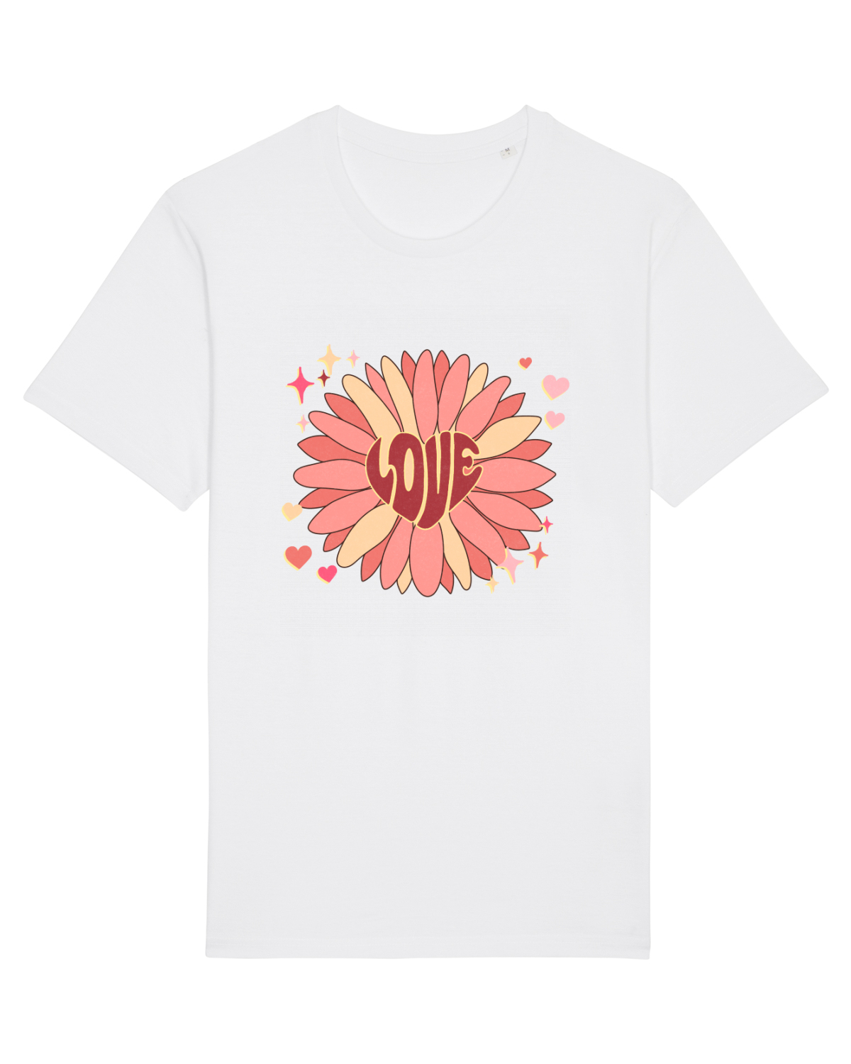 Tricou mânecă scurtă Unisex Rocker White