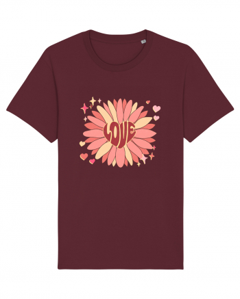 Love Hippie Flower Burgundy