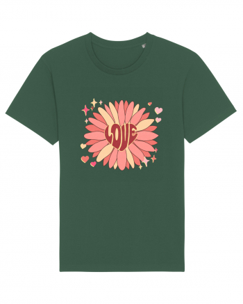 Love Hippie Flower Bottle Green