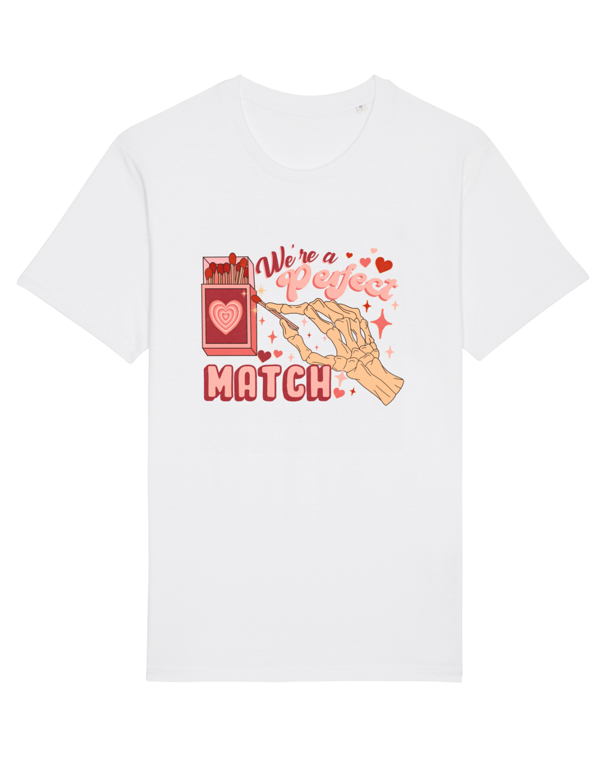 Tricou mânecă scurtă Unisex Rocker White