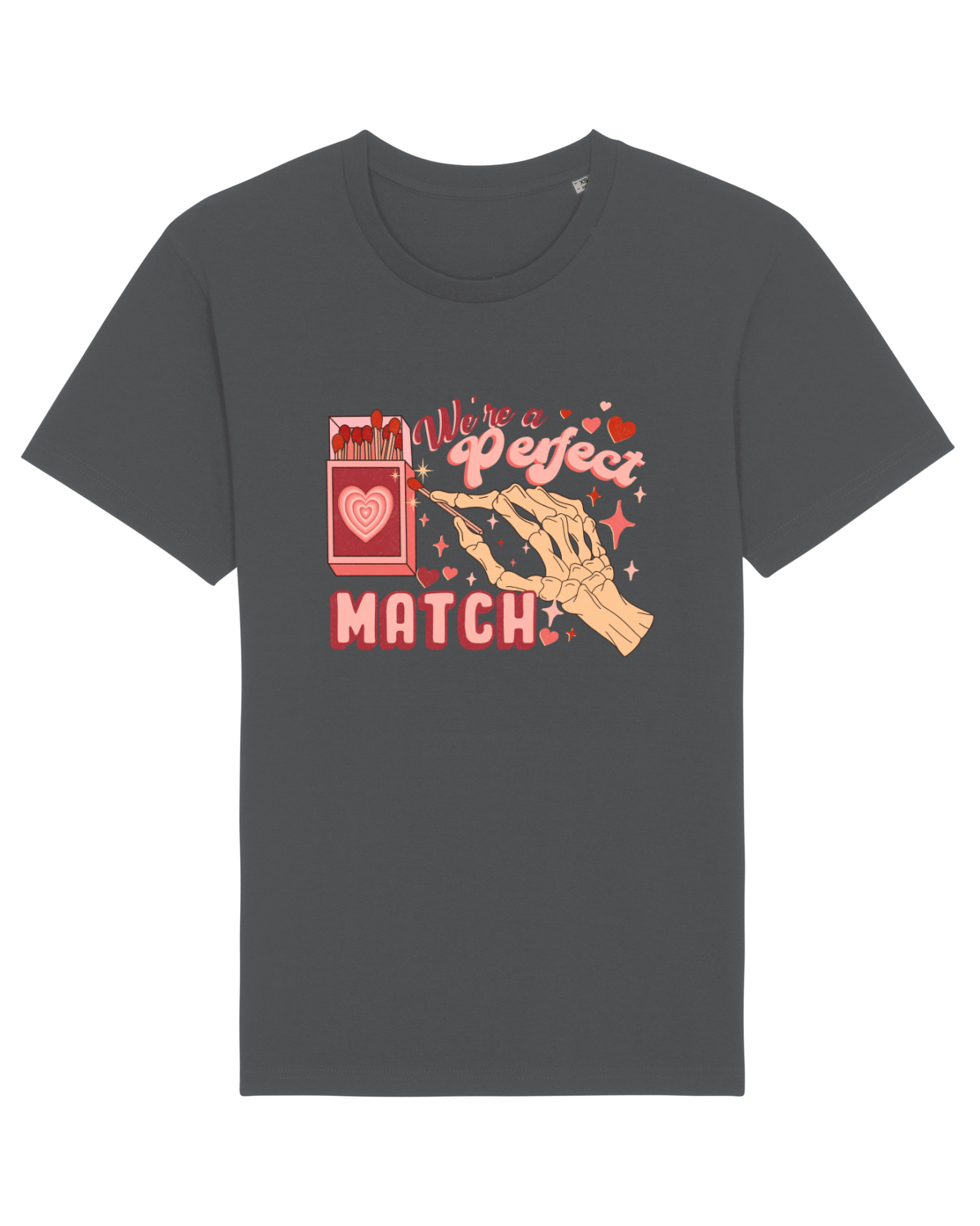 Tricou mânecă scurtă Unisex Rocker Anthracite