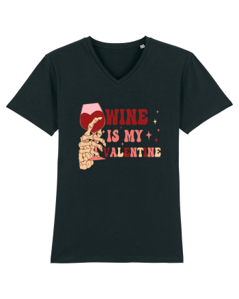 Wine Is My Valentine Black