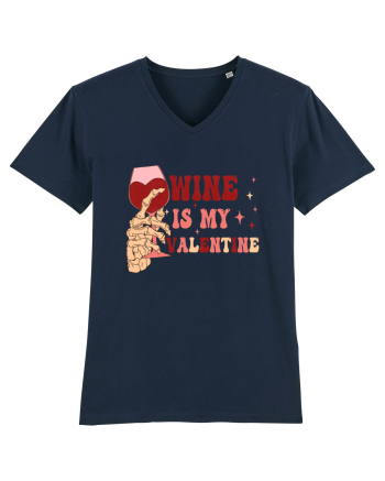Wine Is My Valentine French Navy