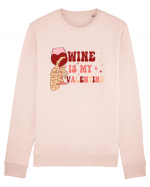 Wine Is My Valentine Bluză mânecă lungă Unisex Rise