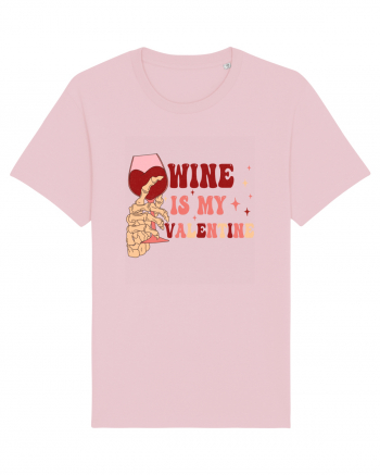 Wine Is My Valentine Cotton Pink