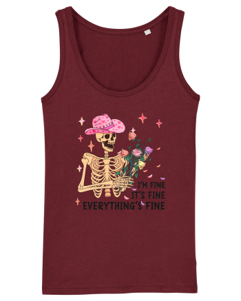 I'm Fine It's Fine Everything's Fine Burgundy