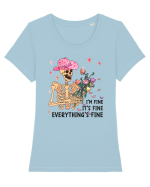 I'm Fine It's Fine Everything's Fine Tricou mânecă scurtă guler larg fitted Damă Expresser