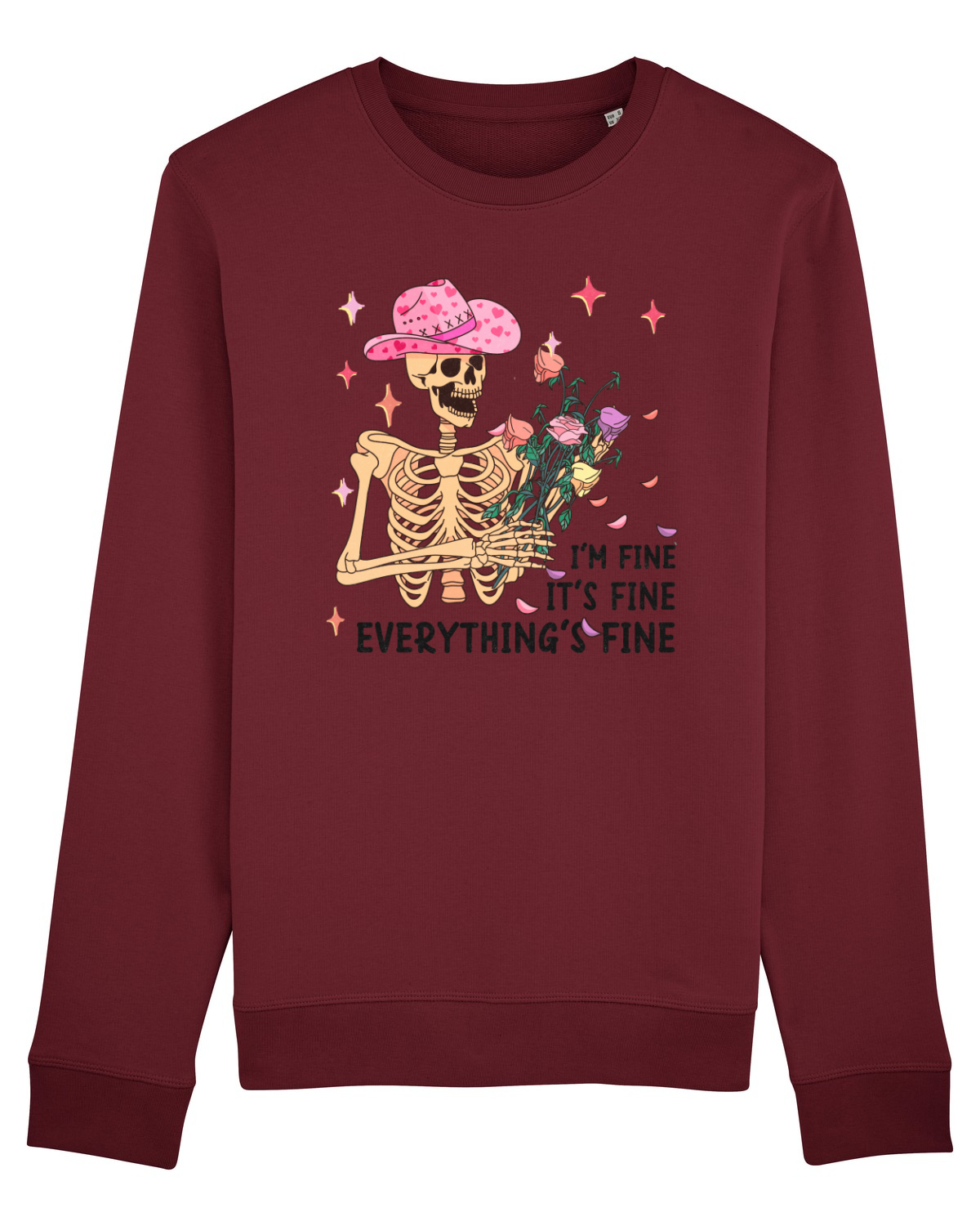 Bluză mânecă lungă Unisex Rise Burgundy