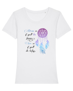 Dream Tricou mânecă scurtă guler larg fitted Damă Expresser