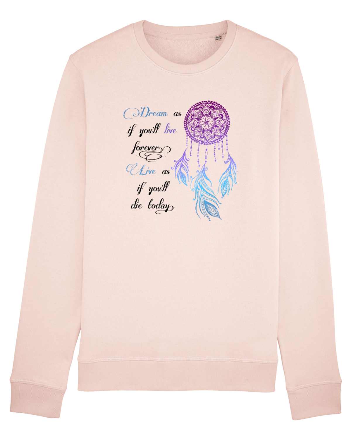 Bluză mânecă lungă Unisex Rise Candy Pink