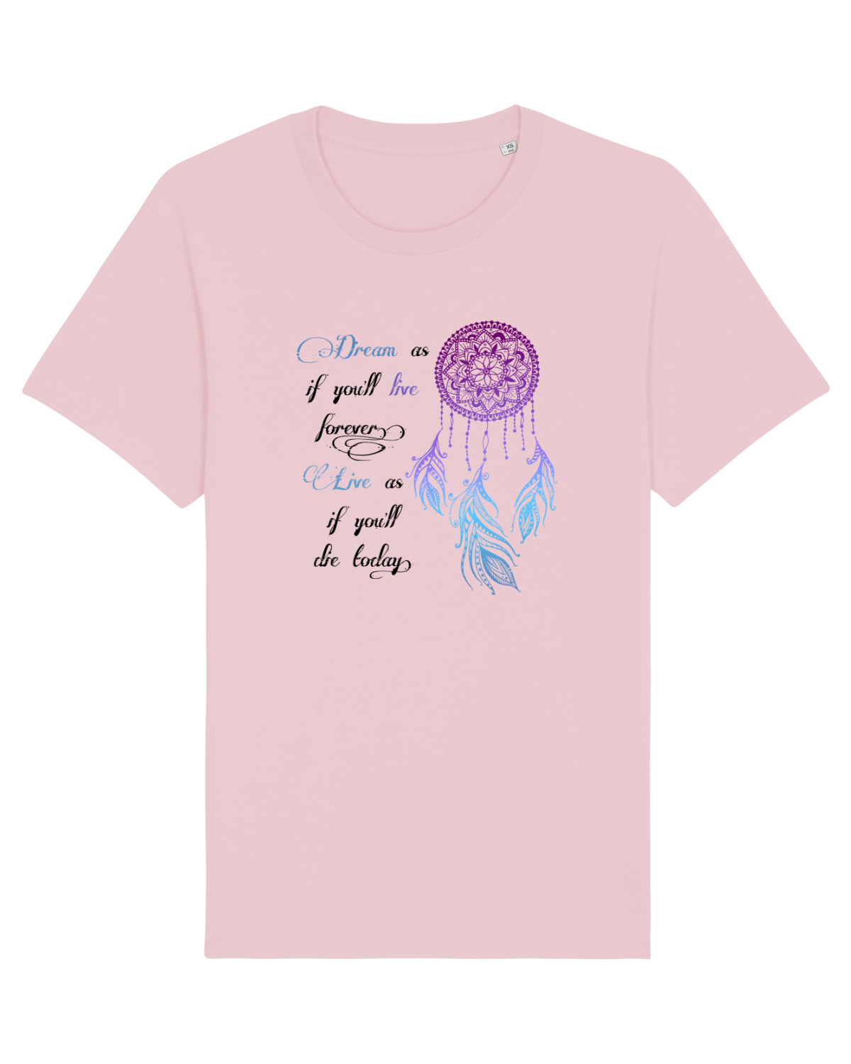 Tricou mânecă scurtă Unisex Rocker Cotton Pink