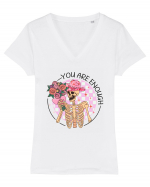 You Are Enough Tricou mânecă scurtă guler V Damă Evoker