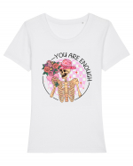 You Are Enough Tricou mânecă scurtă guler larg fitted Damă Expresser