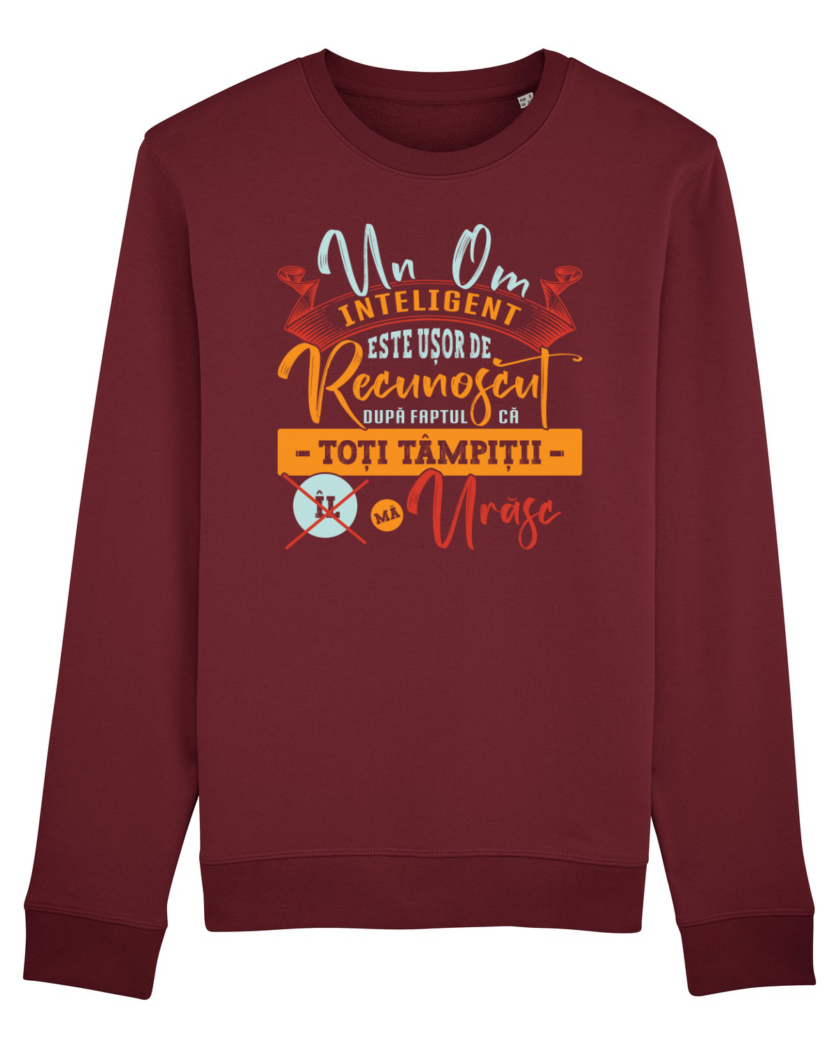 Bluză mânecă lungă Unisex Rise Burgundy