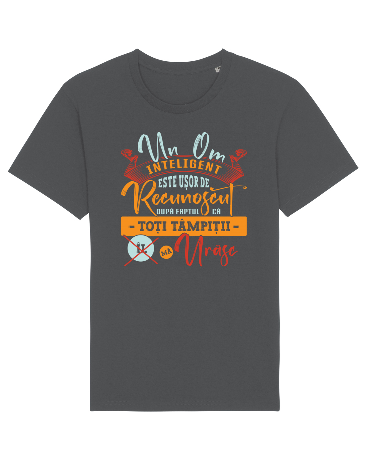 Tricou mânecă scurtă Unisex Rocker Anthracite