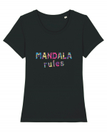 Mandala Rules Tricou mânecă scurtă guler larg fitted Damă Expresser