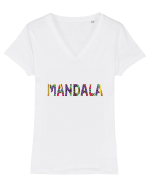 Mandala Tricou mânecă scurtă guler V Damă Evoker