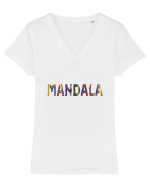 Mandala Tricou mânecă scurtă guler V Damă Evoker