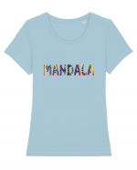 Mandala Tricou mânecă scurtă guler larg fitted Damă Expresser