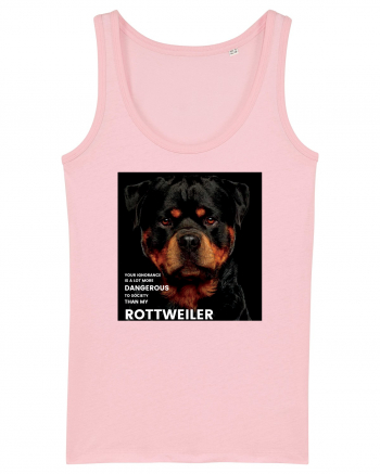 Rottweiler Mesaj Cotton Pink