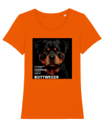 Rottweiler Mesaj Tricou mânecă scurtă guler larg fitted Damă Expresser