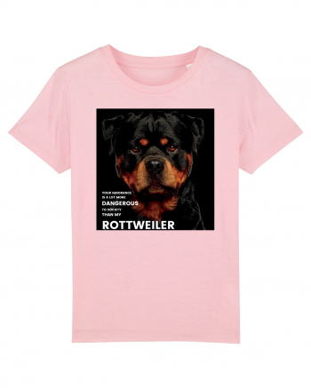 Rottweiler Mesaj Cotton Pink