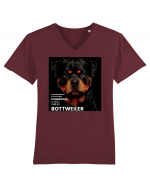 Rottweiler Mesaj Tricou mânecă scurtă guler V Bărbat Presenter