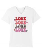 4 x Love XOXO Tricou mânecă scurtă guler V Bărbat Presenter