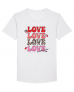 4 x Love XOXO Tricou mânecă scurtă guler larg Bărbat Skater