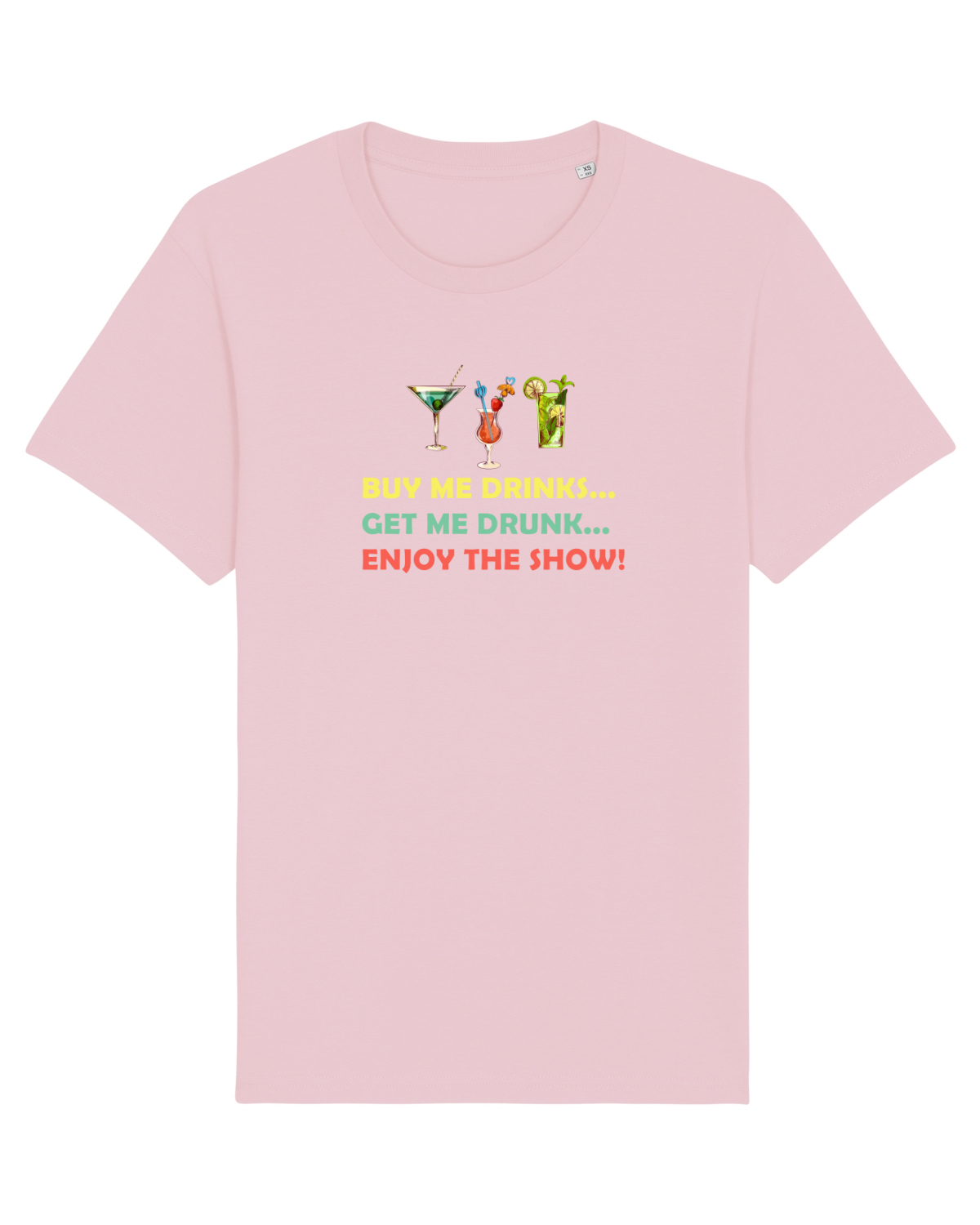 Tricou mânecă scurtă Unisex Rocker Cotton Pink