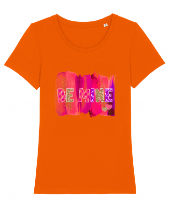 Be Mine Watercolor Bright Orange