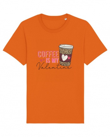 Coffee Is My Valentine Bright Orange