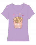 Fries Before Guys Tricou mânecă scurtă guler larg fitted Damă Expresser