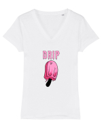 DRIP Tricou mânecă scurtă guler V Damă Evoker