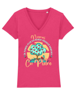 Numai în pomul plin cu roade aruncă oamenii cu pietre Tricou mânecă scurtă guler V Damă Evoker
