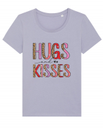 Hugs And Kisses Tricou mânecă scurtă guler larg fitted Damă Expresser