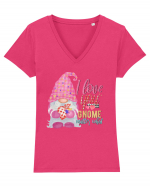 I Love You Gnome Matter What Tricou mânecă scurtă guler V Damă Evoker