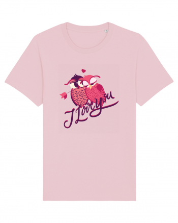 I Love You Sweet Owls Cotton Pink