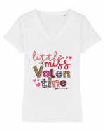 Little Miss Valentine Tricou mânecă scurtă guler V Damă Evoker