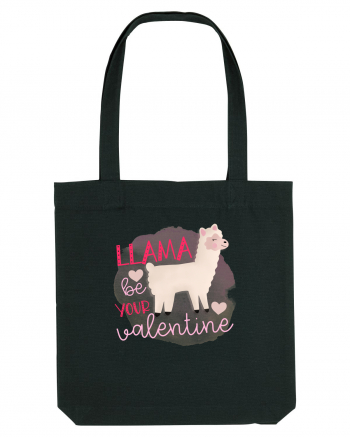 Llama Be Your Valentine Black