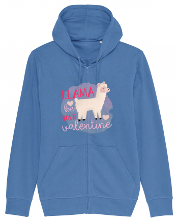 Llama Be Your Valentine Bright Blue