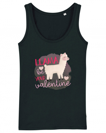 Llama Be Your Valentine Black