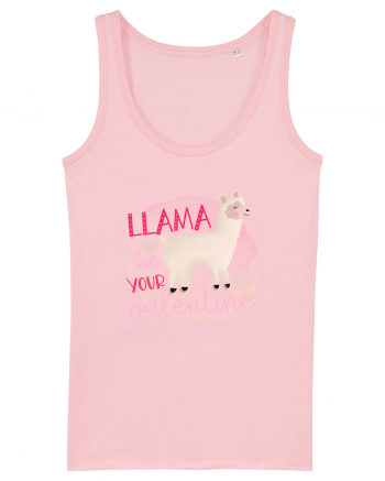 Llama Be Your Valentine Cotton Pink